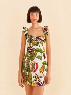 FARM Rio Striped Forest Mini Dress